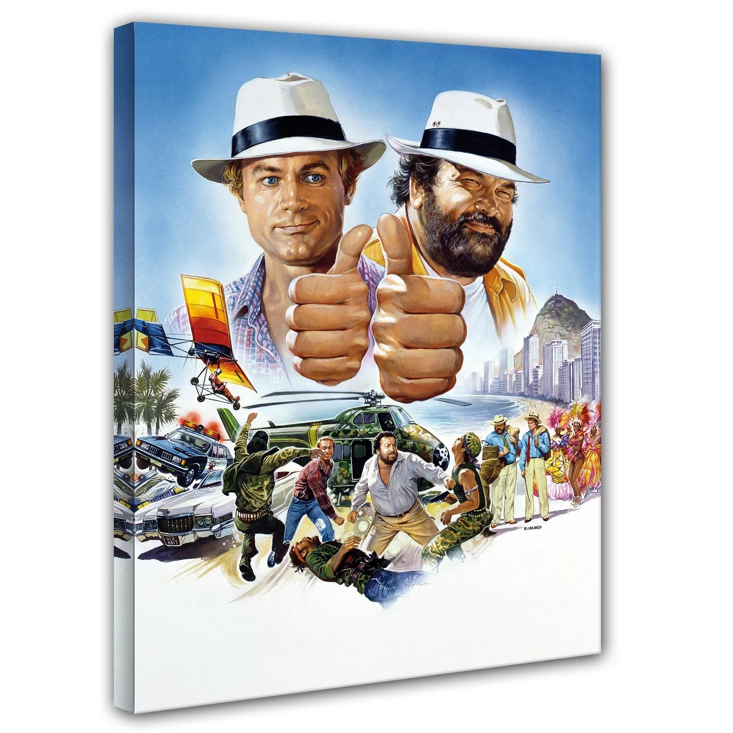 Canvas - Double Trouble - 60 x 80 cm - Terence Hill and Bud Spencer - Renato Casaro Edition