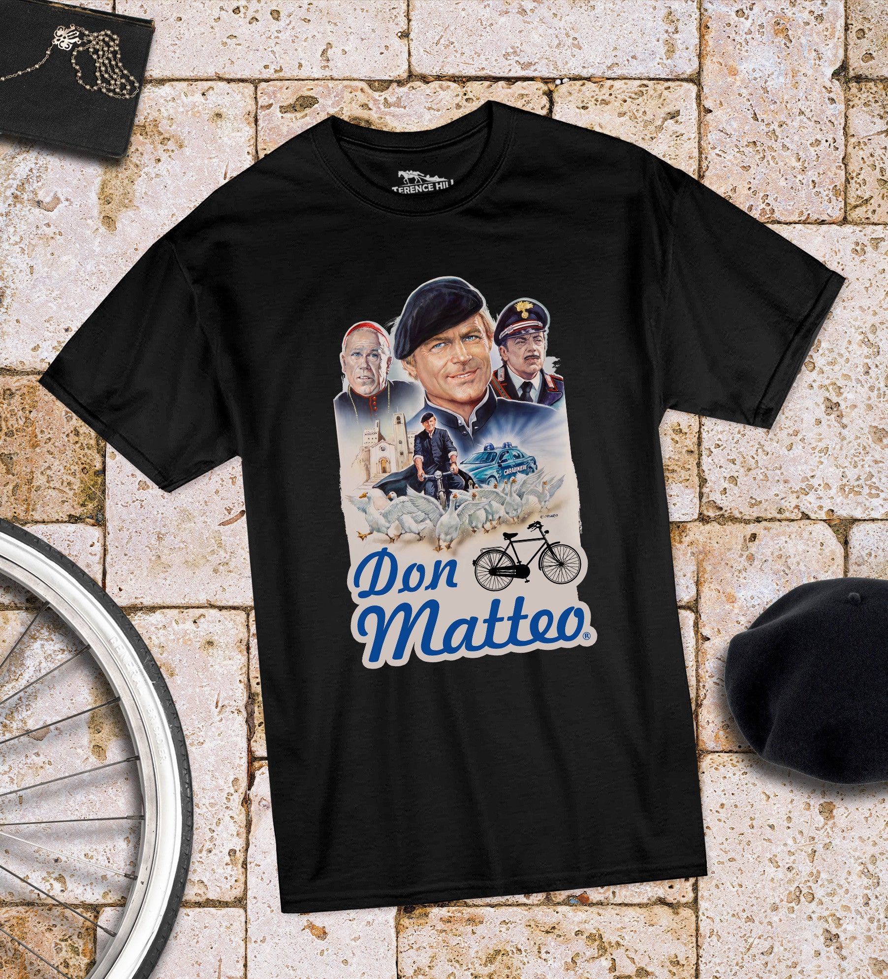 Don Matteo - T-Shirt (black) Terence Hill