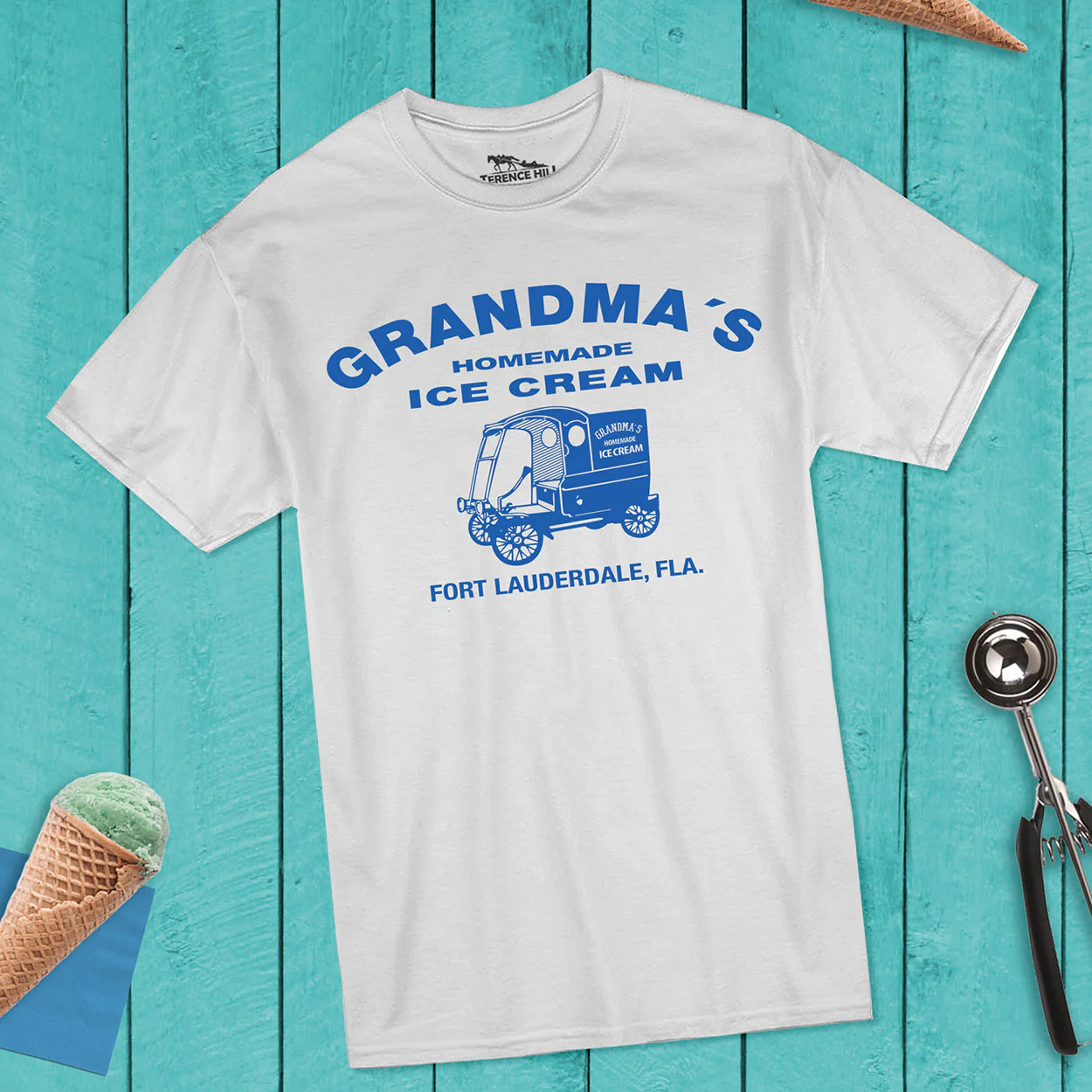Grandma's Ice Cream - T-Shirt (white) - Odds and Evens - Terence Hill