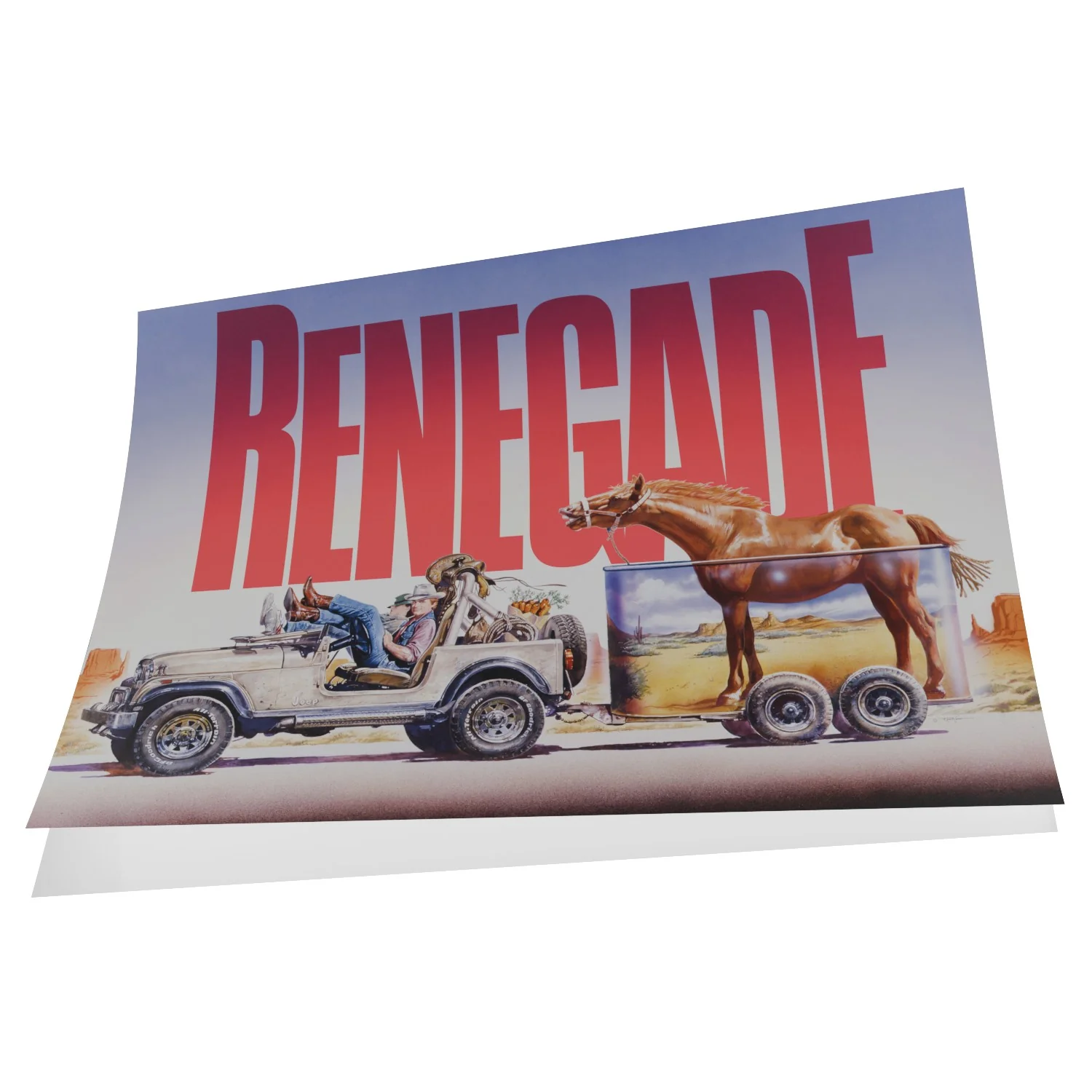 Poster - Jeep - They Call Me Renegade - Terence Hill - Renato Casaro Edition
