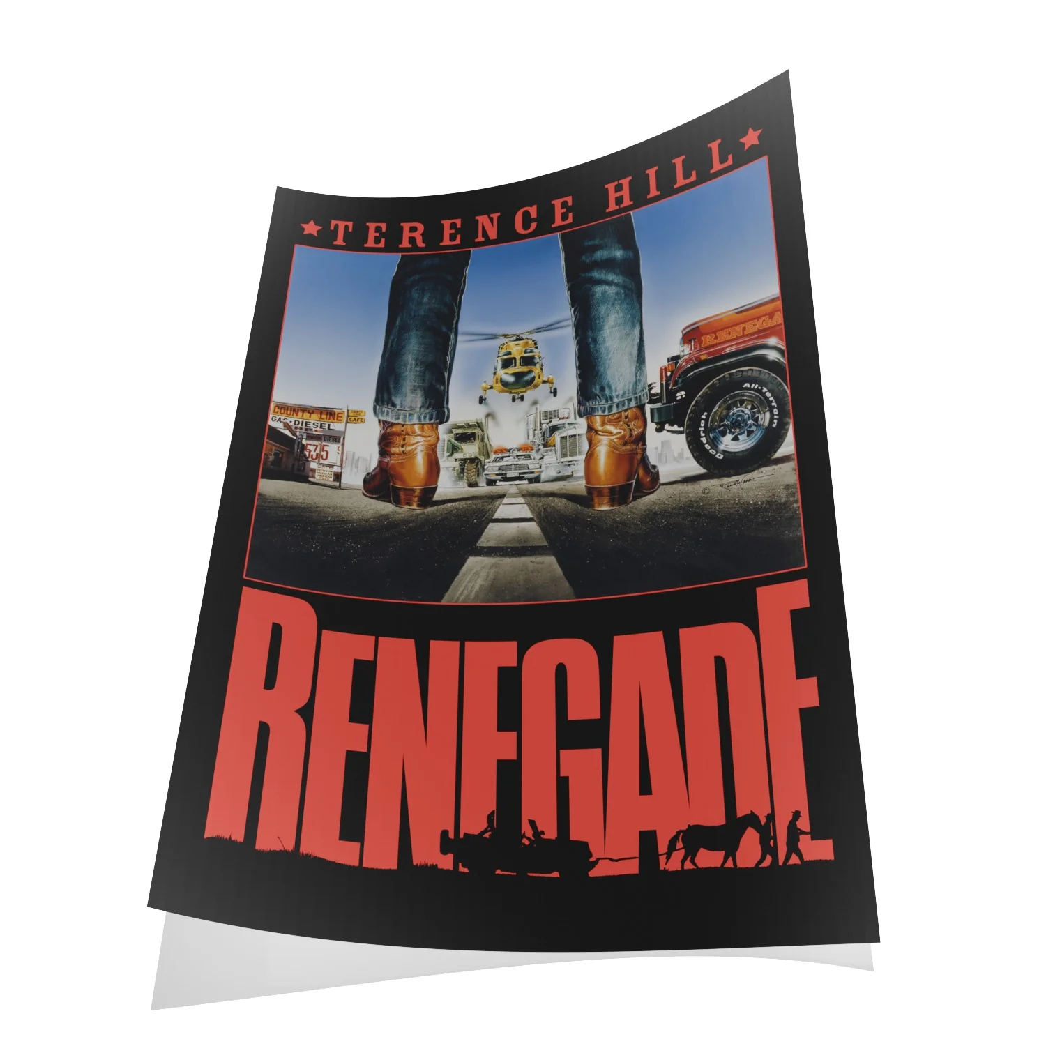 Poster - They Call Me Renegade - Terence Hill - Renato Casaro Edition