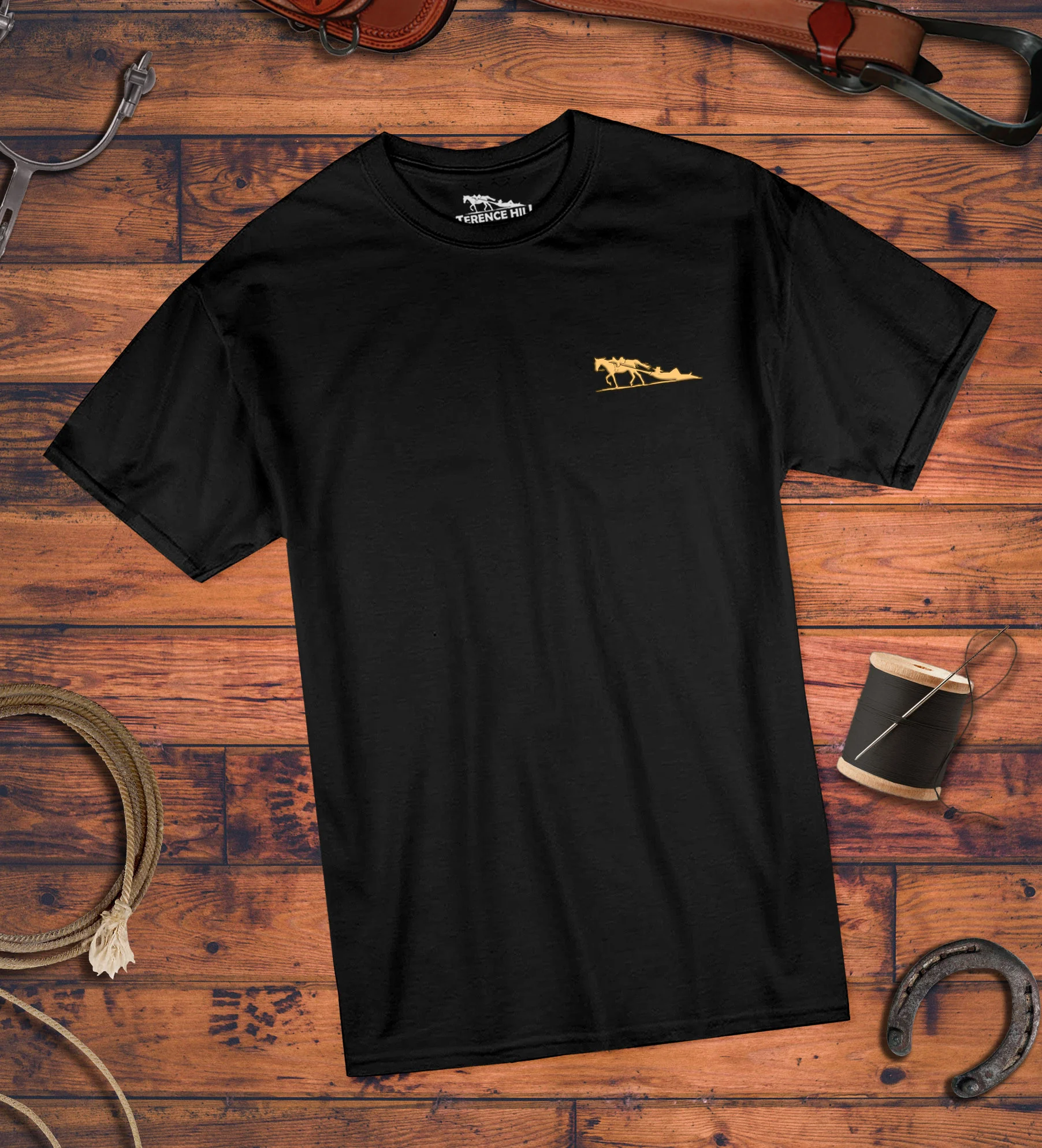 Terence Hill Logo embroidered gold (black)