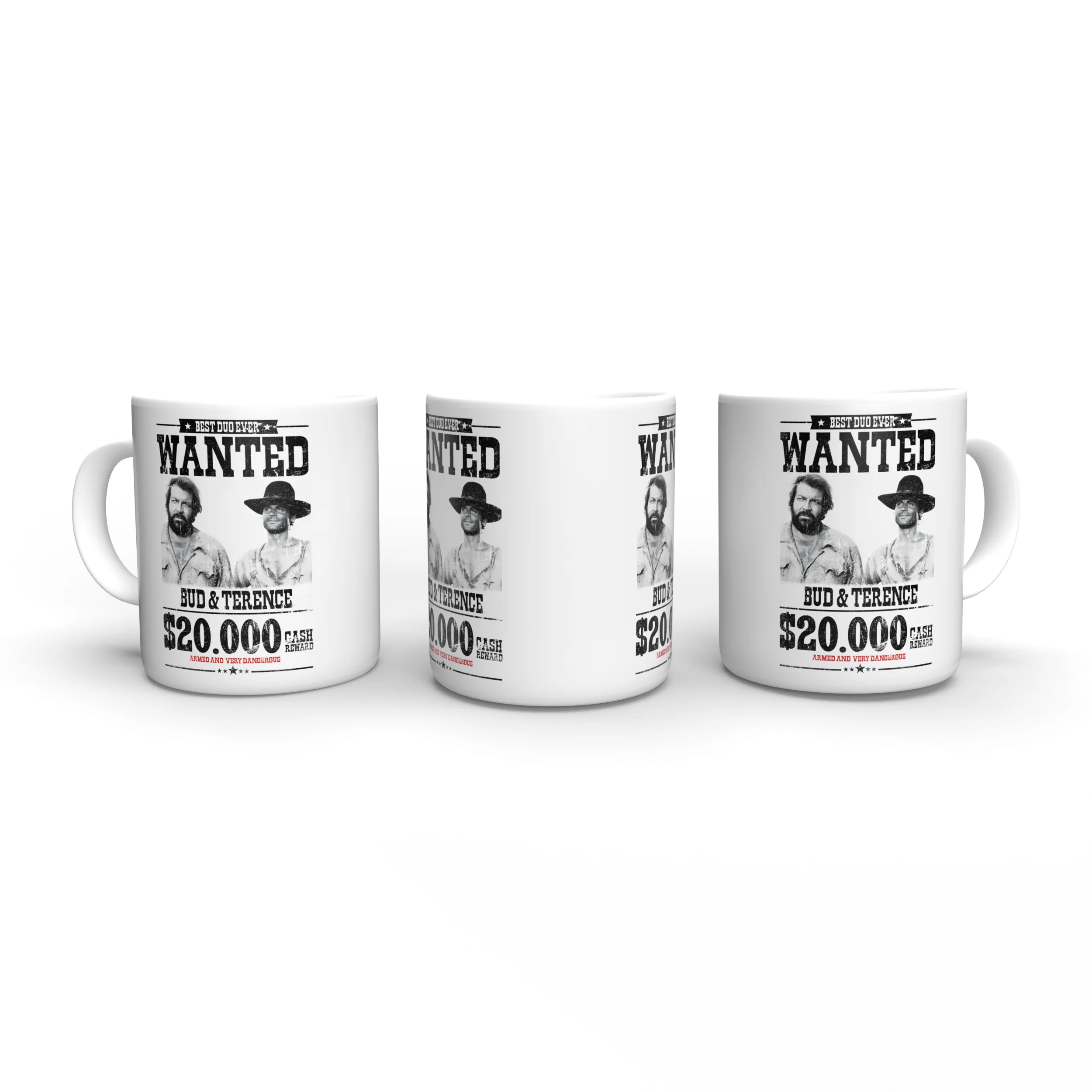 Wanted $20.000 - They call him Trinity - Mug - Terence Hill and Bud Spencer